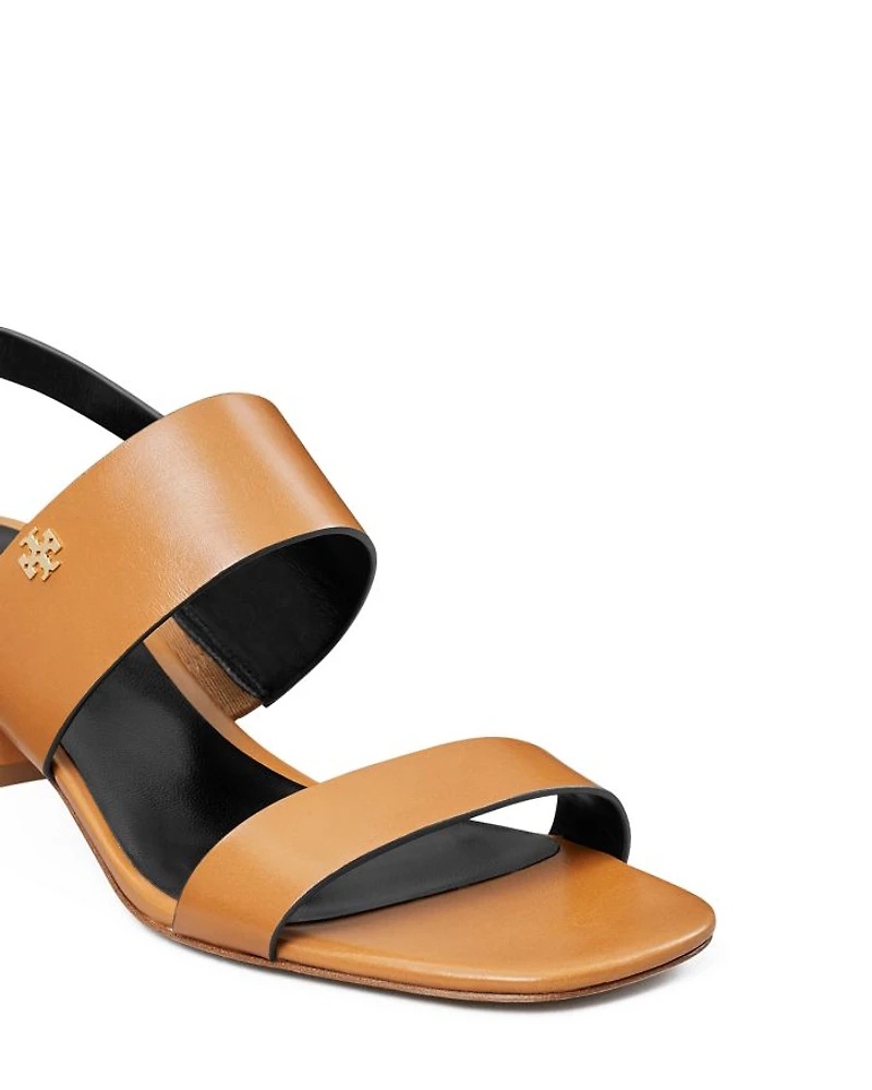 Women's Leather Block Heel Sandals