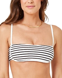 L*Space Hazel Striped Bandeau Bikini Top