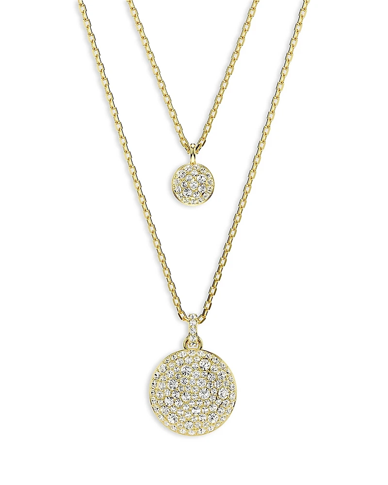 Swarovski Sublima Layered Pendant Necklace, 15