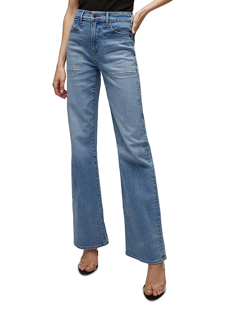 Veronica Beard Crosbie High Rise Wide Leg Jeans