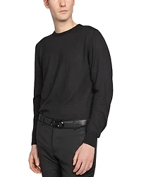 Men's Double Gancini Black Buckle Reversible Leather Belt