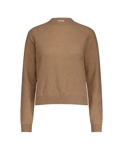 Plus Cashmere Long Sleeve Shrunken Crew Sweater