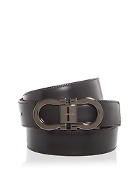 Ferragamo Men's Double Gancini Reversible Leather Belt