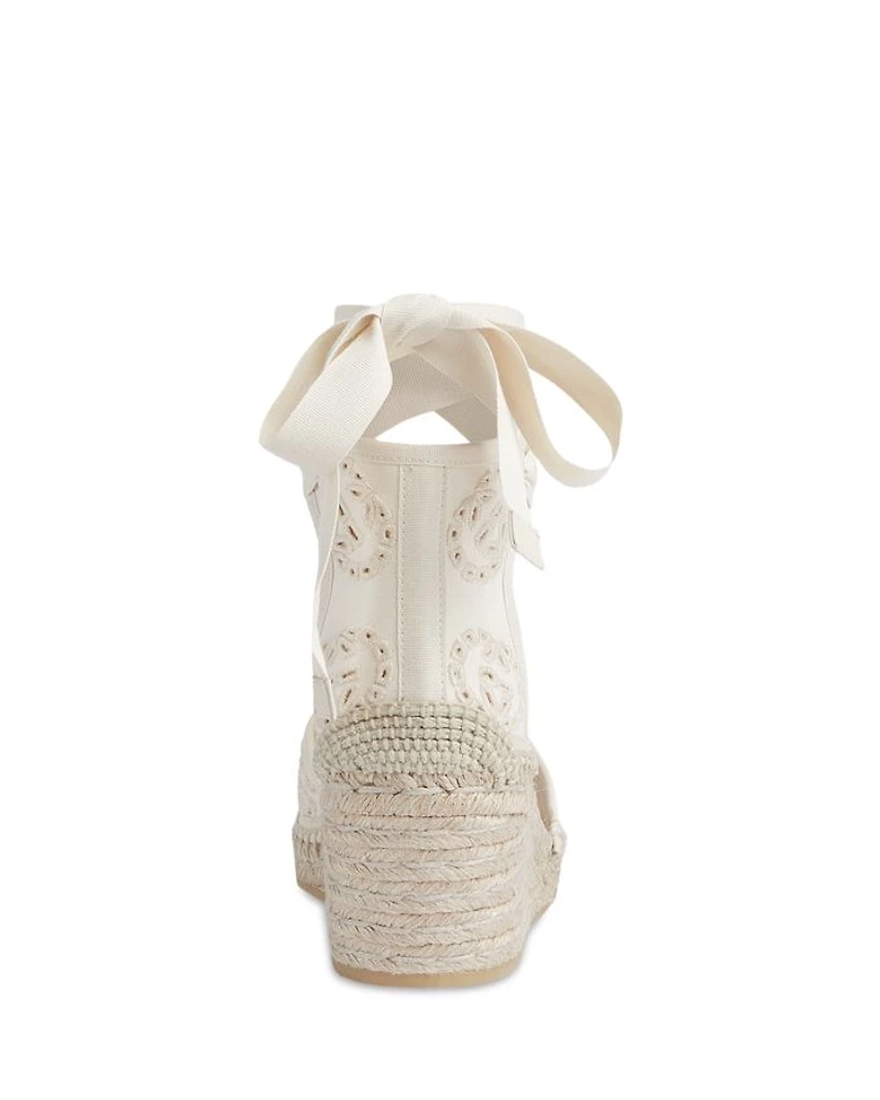 Women's Espadrille Interlocking G Wedge Heel Sandals