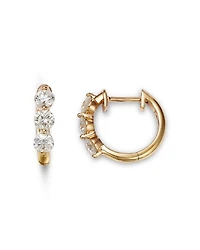 Diamond Hoop Earrings in 14K Yellow Gold