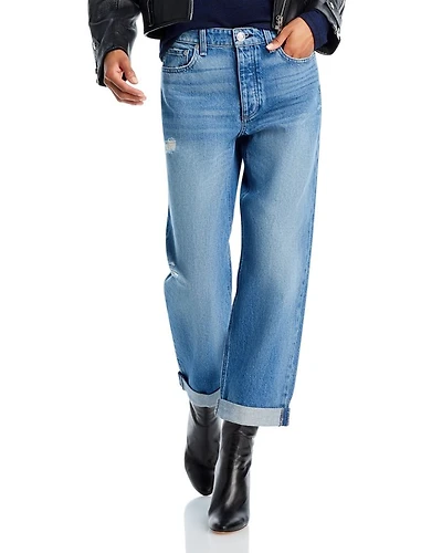 Dre Low-Rise Cuffed Baggy Jeans Meyer