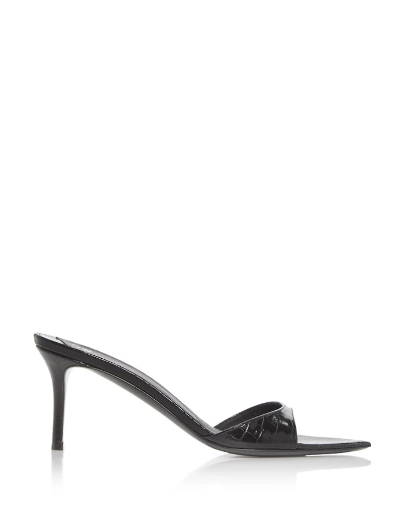 Women's Intriigo Croc Embossed High Heel Slide Sandals