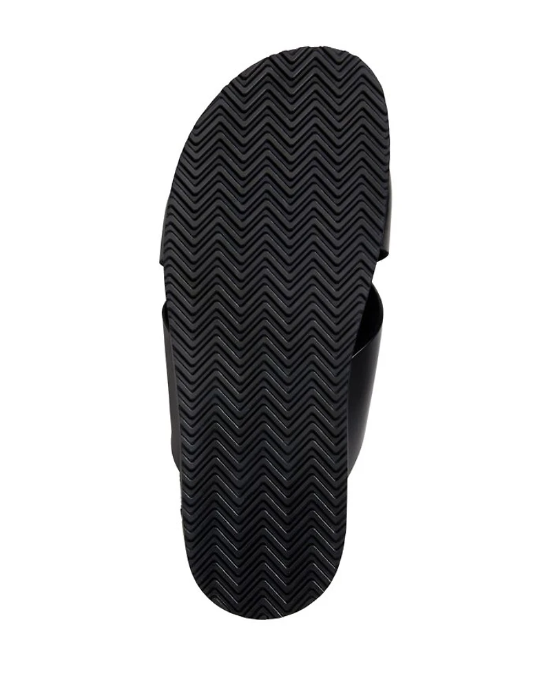Men's Bologna Double Strap Woven Slip On Slide Sandals