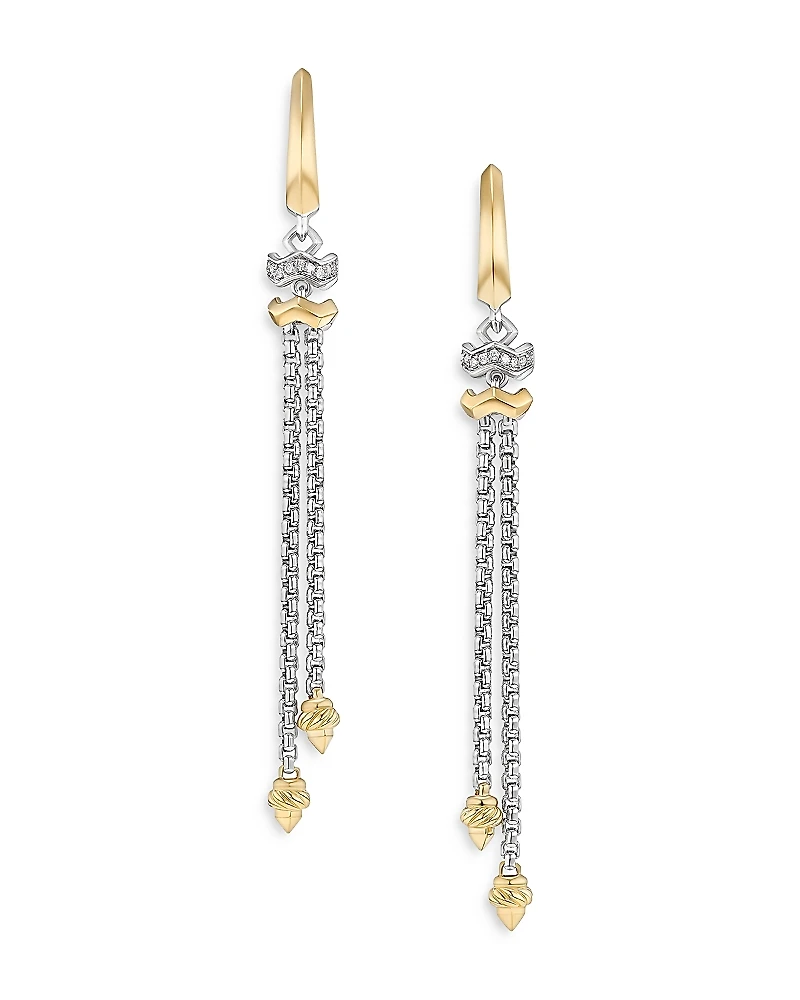 David Yurman Stax Zig Zag Chain Drop Earrings