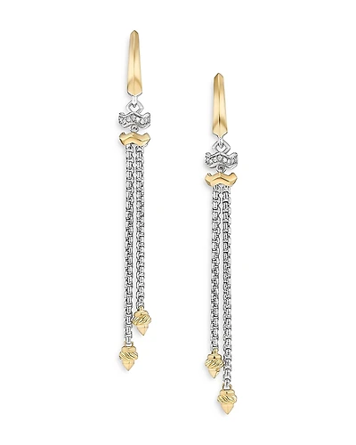 David Yurman Stax Zig Zag Chain Drop Earrings