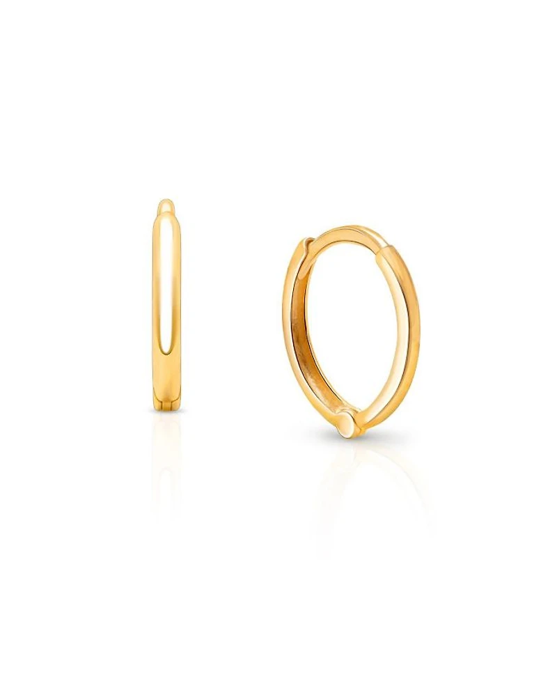 Girls' 14K Gold Classic 11mm Classic Huggie Hoop Earrings - Little Kid, Big Kid
