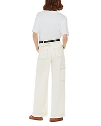 Wide Leg Cargo Jeans White