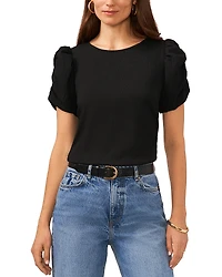 Vince Camuto Crewneck Gathered Sleeve Top