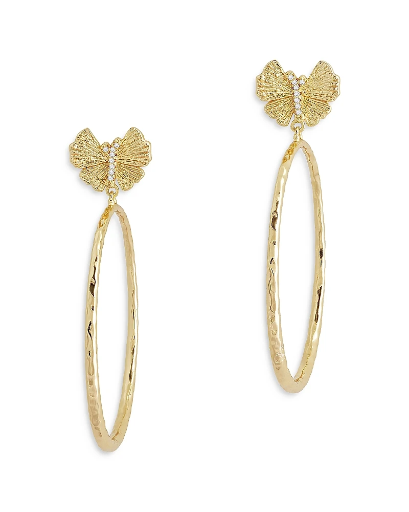 Anabel Aram Butterfly Single Hoop Earrings