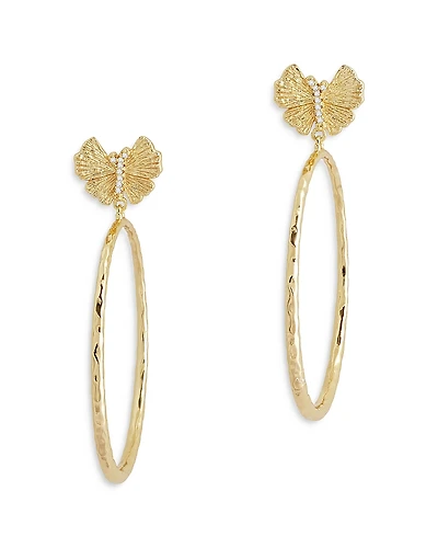 Anabel Aram Butterfly Single Hoop Earrings