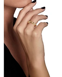 Sculpted Bamboo Ring 18K Gold Plated