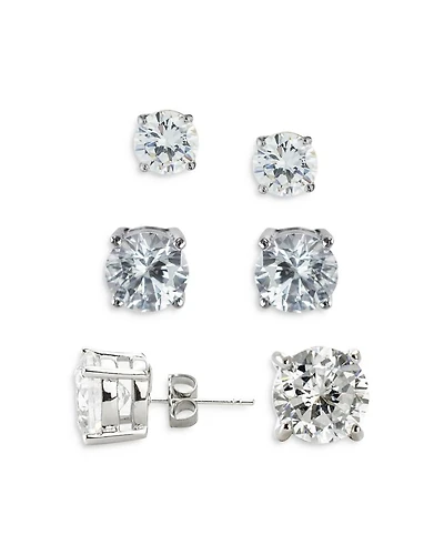Round Stud Earring Set