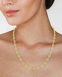 Delicate Pavé Link Necklace, 18"