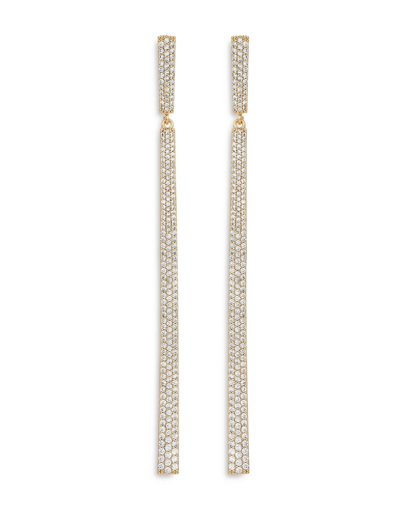 Ettika Gramercy Pave Linear Drop Earrings