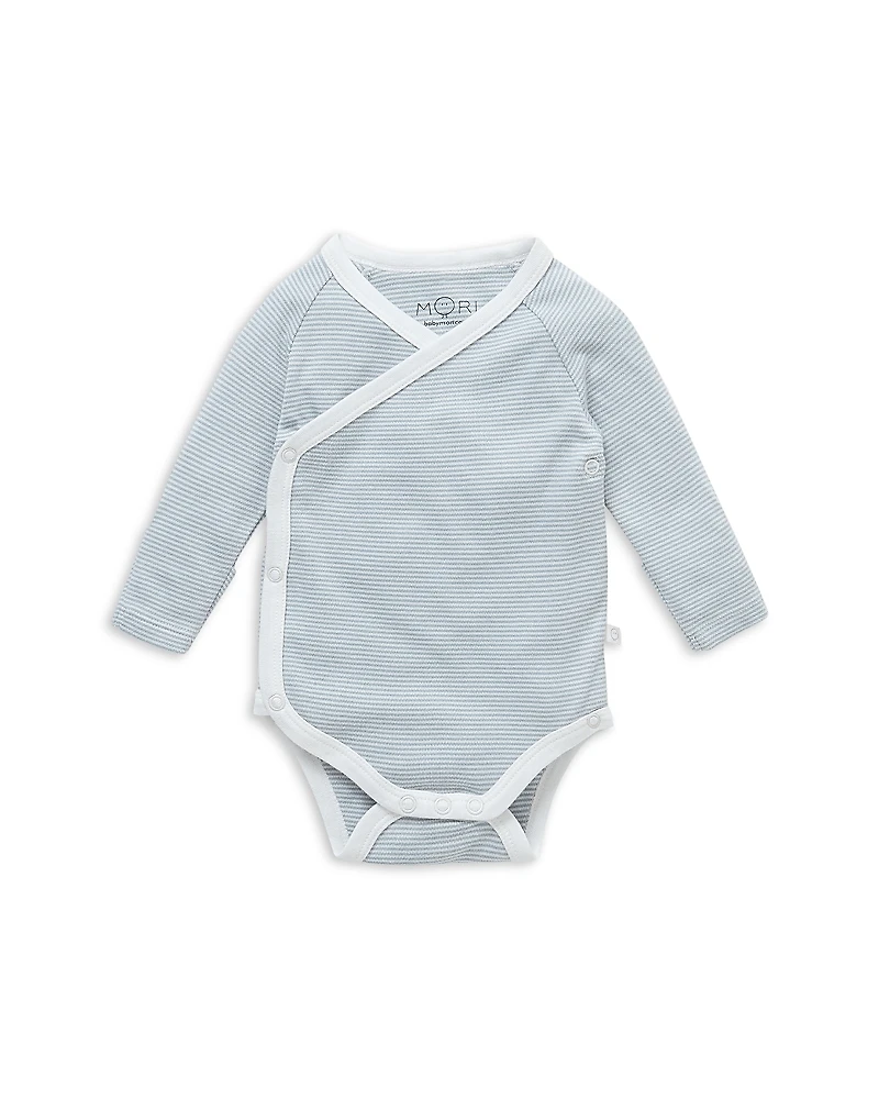 Mori Unisex Long Sleeve Kimono Bodysuit - Baby