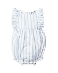 Petite Plume Girls' Stripes Ruffled Romper - Baby