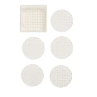 Reed Coasters in White and Caddy, Set of 6