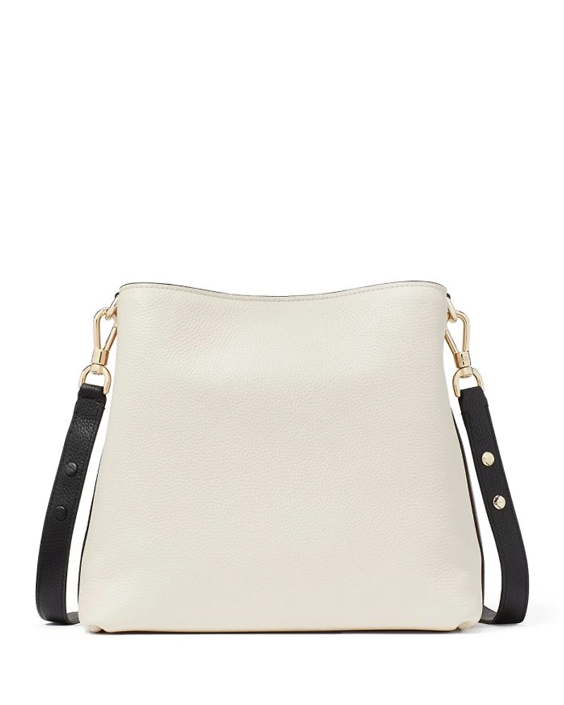 Hudson Color Blocked Pebbled Leather Shoulder Bag