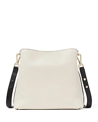 Hudson Color Blocked Pebbled Leather Shoulder Bag