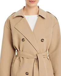 Long Double Breasted Trench Coat