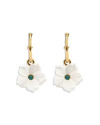 Capucine De Wulf Mermaid Garden Mother of Pearl Flower Charm Drop Earrings