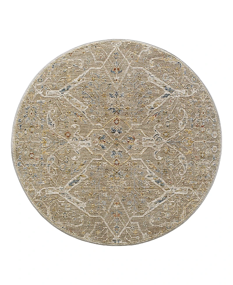 Livabliss Reina Ren-2300 Round Area Rug, 7'10 x 7'10