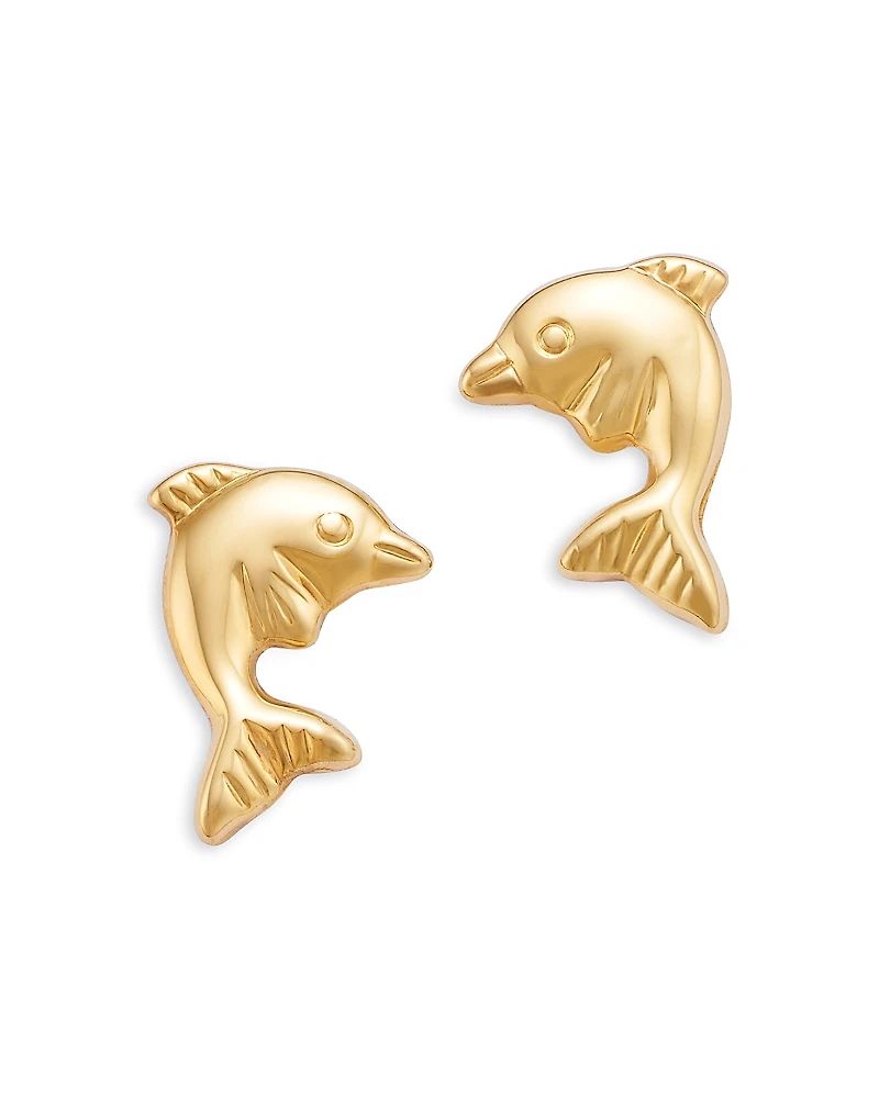 Bloomingdale's Fine Collection Children's Tiny Dolphin Screw Back Stud Earrings