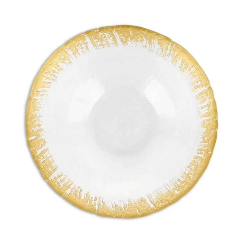 Rufolo Glass Gold Brushstroke Small Bowl