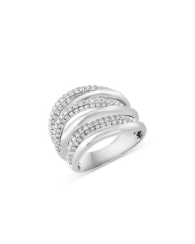 Bloomingdale's Fine Collection Diamond Multirow Crossover Statement Ring