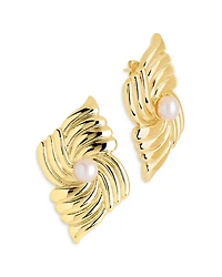 Sterling Forever Fantaisie Freshwater Pearl Stud Earrings
