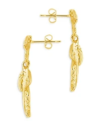Rowena Butterfly Drop Earrings in 14K Gold Plated