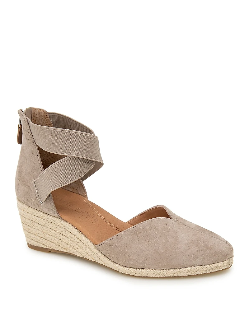 Gentle Souls by Kenneth Cole Women's Orya Almond Toe Espadrille Wedge Heel Pumps