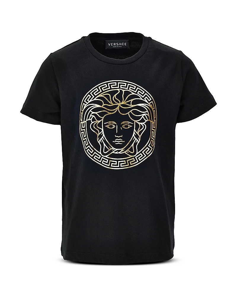 Versace Boys' Cotton Jersey Medusa Logo Tee - Little Kid