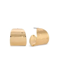 Hammered Huggie Hoop Earrings