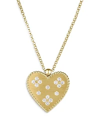 Roberto Coin 18K Yellow Gold Venetian Princess Diamond Heart Pendant Necklace