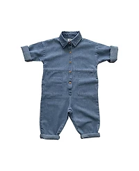 The Simple Folk Unisex Denim Boiler Suit - Big Kid