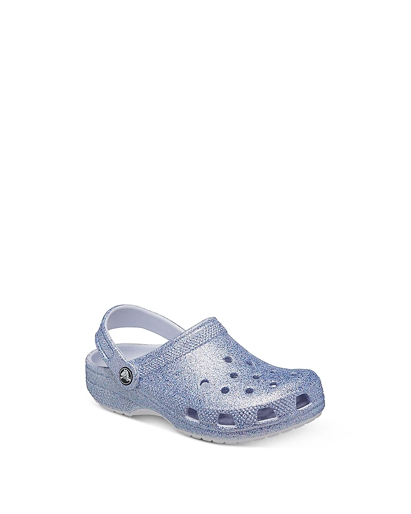 Crocs Unisex Classic Glitter Clogs - Toddler