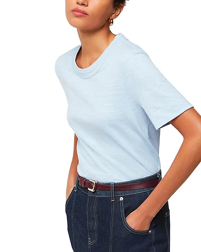 Whistles Rosa Cotton Double Trim Tee