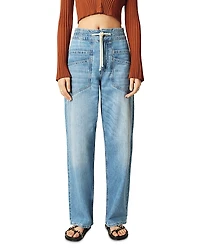 ba & sh Mima High Rise Straight Jeans
