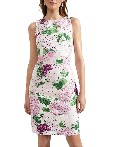Hobbs London Fiona Floral Print Sleeveless Sheath Dress