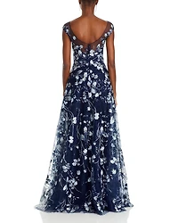 Embroidered Lace Illusion Bodice Gown