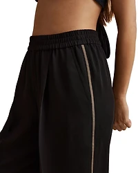 Side Stripe Wide Leg Pants