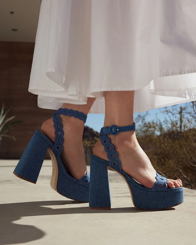 Women's Dolly Broderie Slip On Sandals