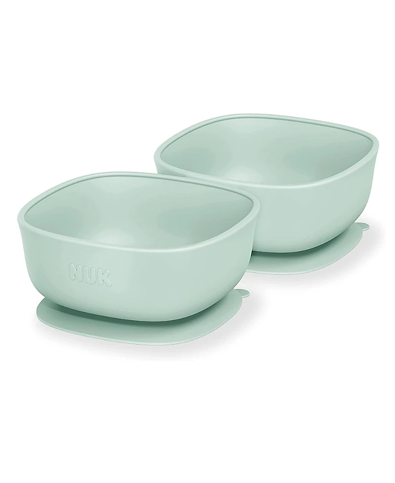 Nuk Unisex Durable Soft Silicone Baby Suction Bowls, 100% Bpa Free, 2 Pack - Baby