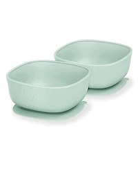 Nuk Unisex Durable Soft Silicone Baby Suction Bowls, 100% Bpa Free, 2 Pack - Baby